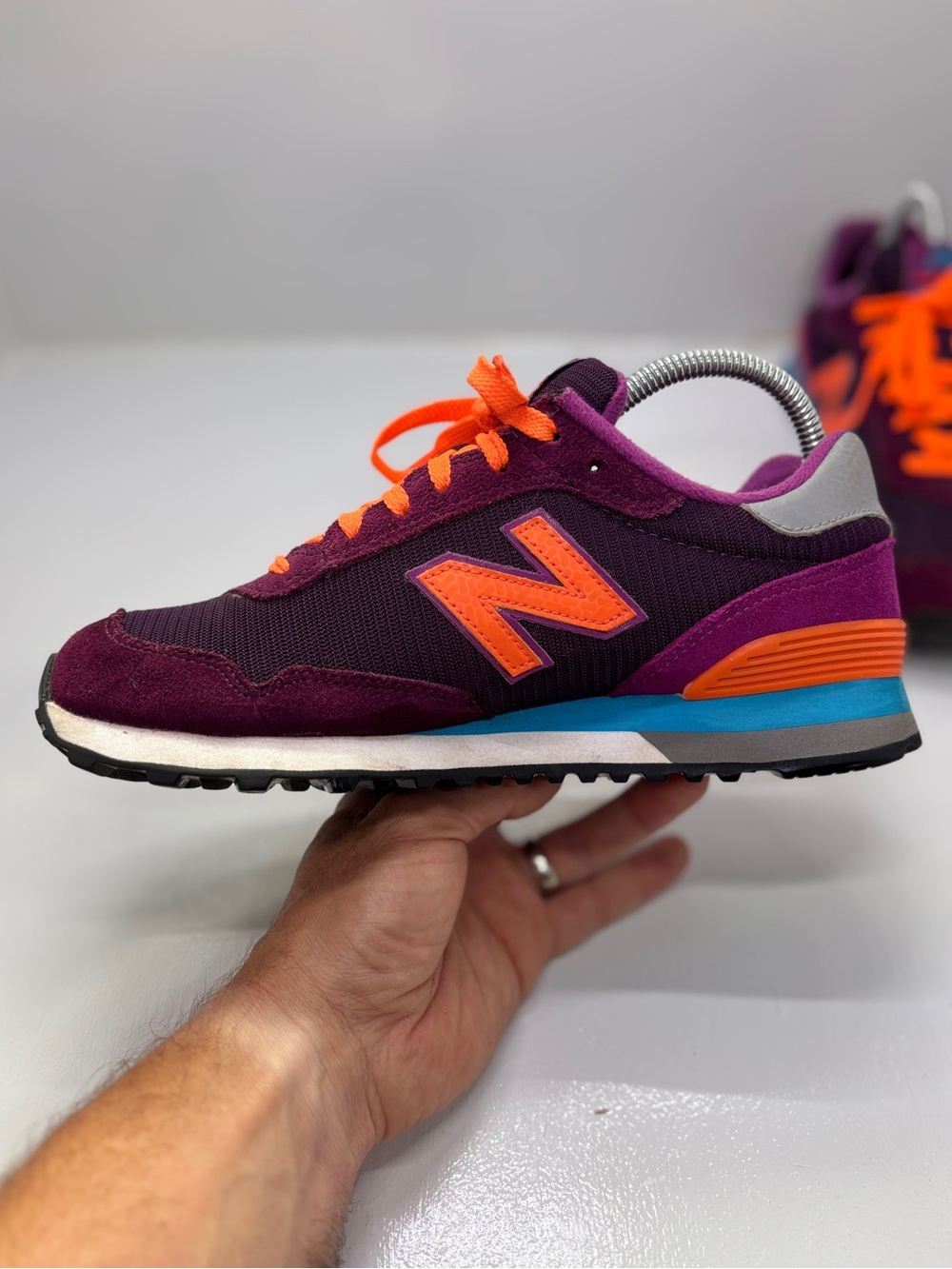 New Balance 515 Purple Orange Sneakers Women's Size 8.5 Retro Casual Running Sho - Picture 6 of 14